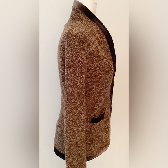 Anthropologie HWR Soft Boucle Velvet Cardigan Jacket Size Medium - Picture 2 of 7